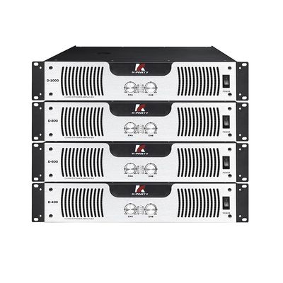Amplificador de potência de áudio 2U padrão da série D 8Ω Classe de potência estéreo D