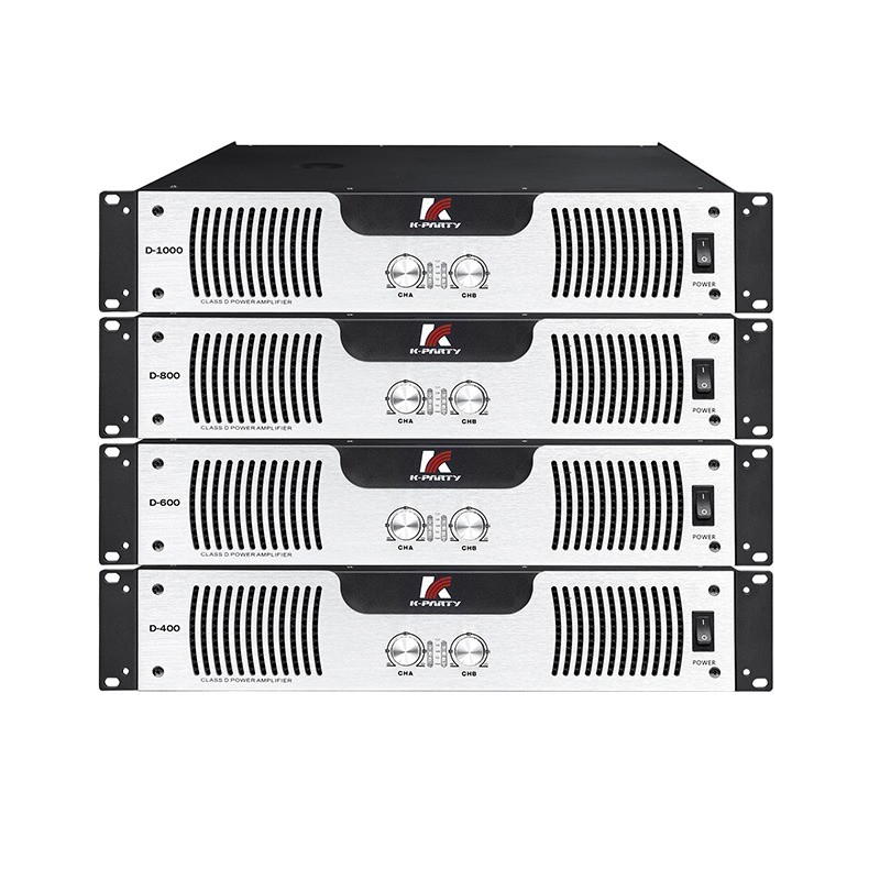 Amplificador de potência de áudio 2U padrão da série D 8Ω Classe de potência estéreo D