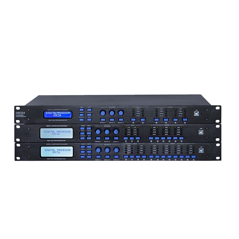 Processador de áudio DSP-240II de 4 kg Processador de áudio digital DSP de 192 kHz